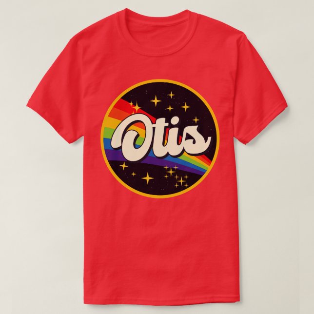Otis Rainbow In Space Vintage Style T-Shirt (Design Front)