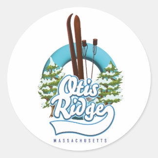 Otis Ridge Massachusetts ski logo Classic Round Sticker