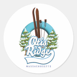 Otis Ridge Massachusetts ski logo Classic Round Sticker