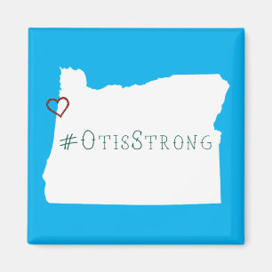Otis Strong Rope Heart White Magnet