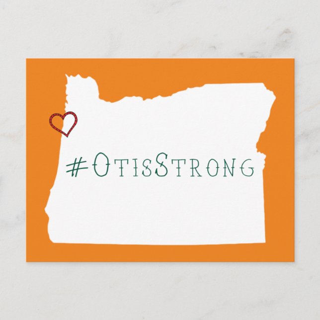 Otis Strong Rope Heart White Postcard (Front)