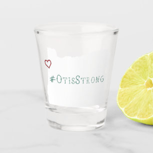 Otis Strong Rope Heart White Shot Glass