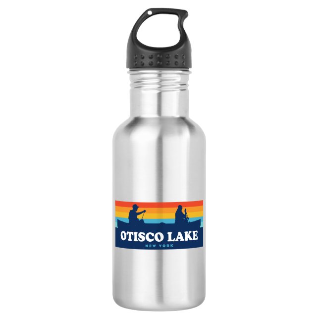 Otisco Lake New York Canoe 532 Ml Water Bottle (Front)