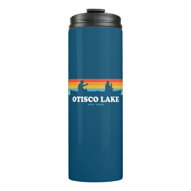 Otisco Lake New York Canoe Thermal Tumbler (Front)