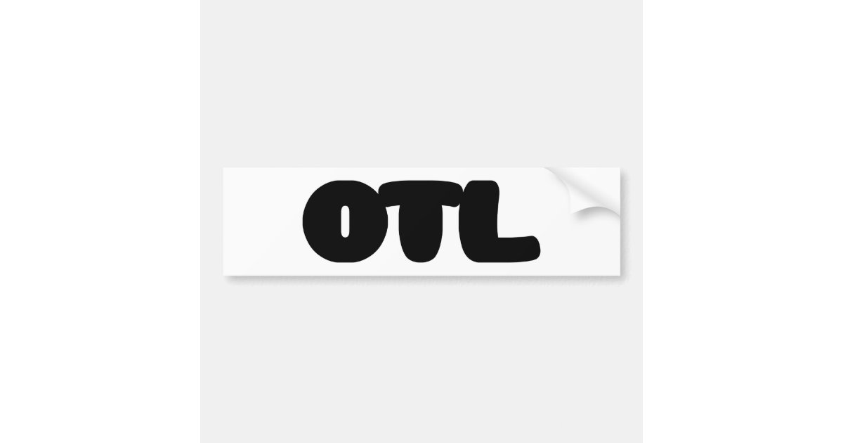 OTL Emoticon ~ Korean Slang Bumper Sticker | Zazzle