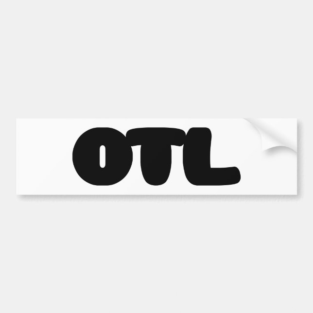 OTL Emoticon ~ Korean Slang Bumper Sticker (Front)