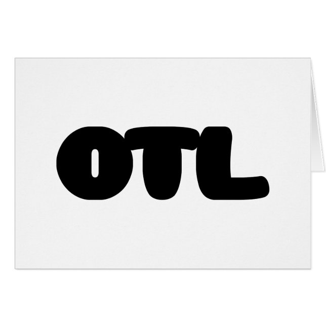 OTL Emoticon ~ Korean Slang Greeting Card (Front Horizontal)