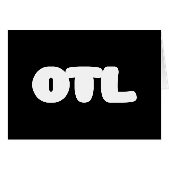 OTL Emoticon ~ Korean Slang Greeting Card (Front Horizontal)