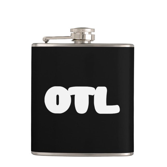 OTL Emoticon ~ Korean Slang Hip Flask (Front)