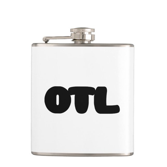 OTL Emoticon ~ Korean Slang Hip Flask (Front)