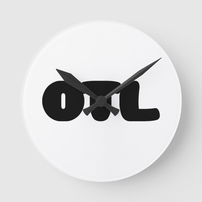 OTL Emoticon ~ Korean Slang Round Clock (Front)