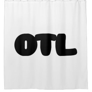 OTL Emoticon ~ Korean Slang Shower Curtain