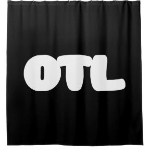 OTL Emoticon ~ Korean Slang Shower Curtain