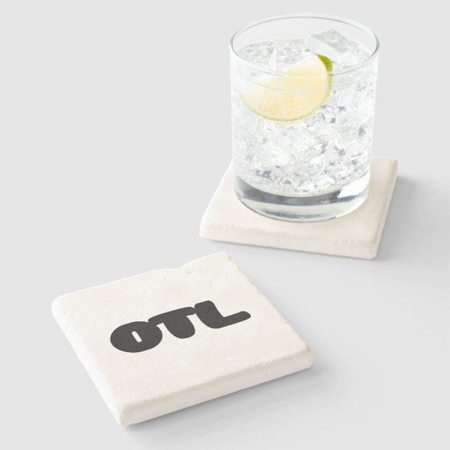 OTL Emoticon ~ Korean Slang Stone Coaster (Side)