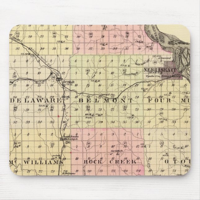 Otoe County, Nebraska Mouse Mat (Front)