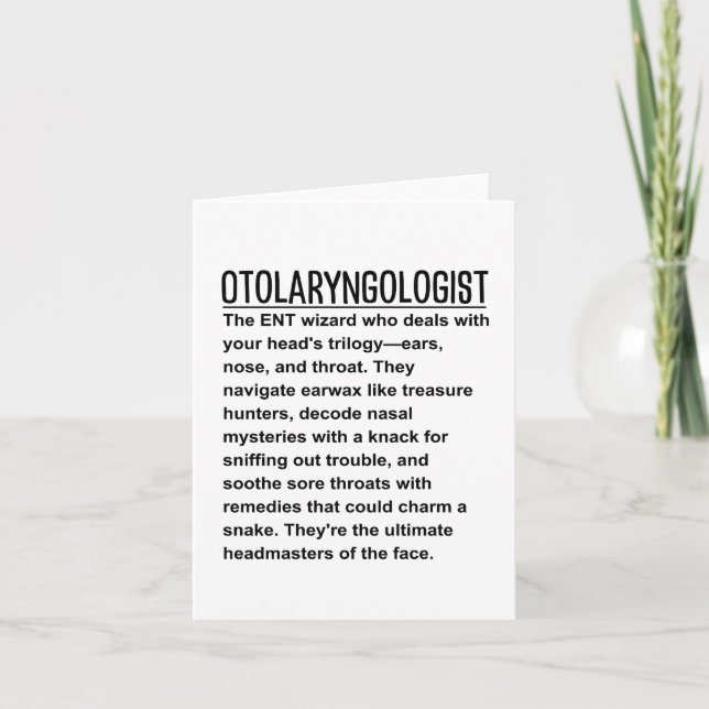 Otolaryngologist  card (Front)