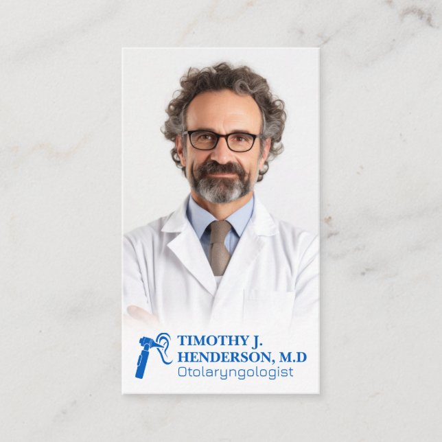  Otolaryngologist | ENT Doctor Business Card (Front)