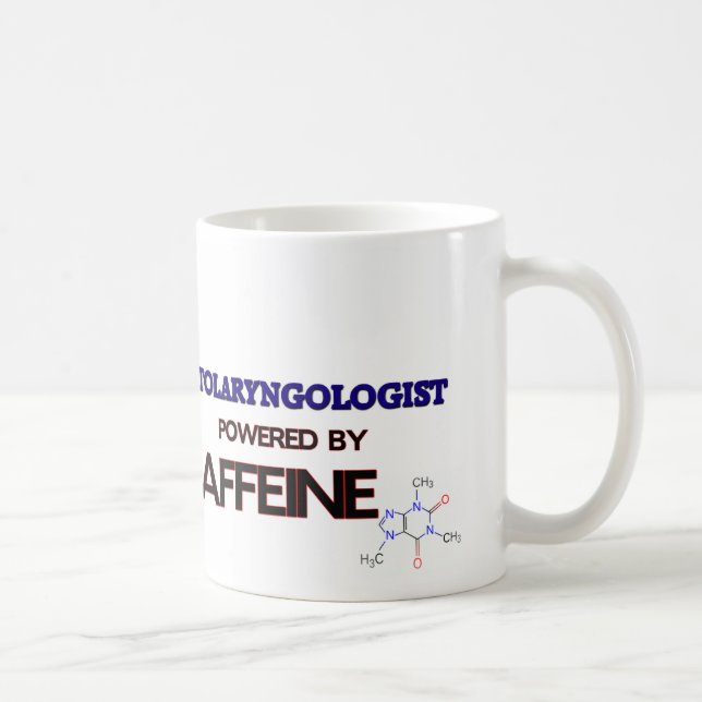 Otolaryngologist Powered by caffeine Coffee Mug (Right)