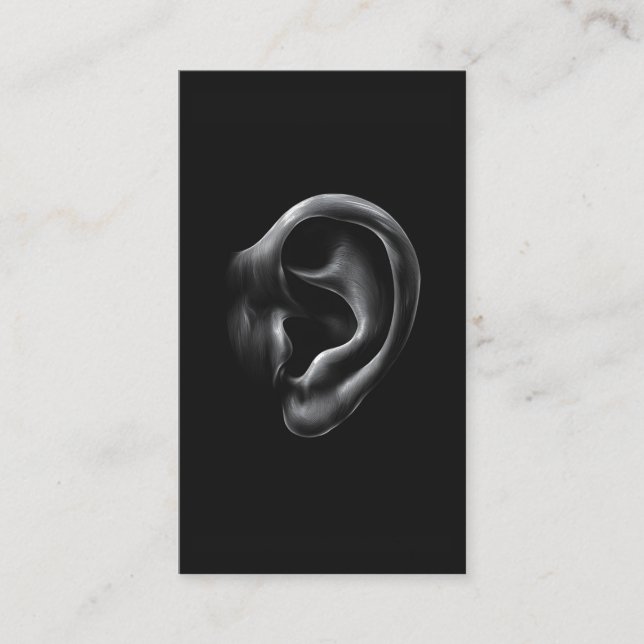 Otolaryngology Ears Doctor Modern Bold Business Card (Front)