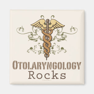 Otolaryngology Rocks Caduceus Magnet