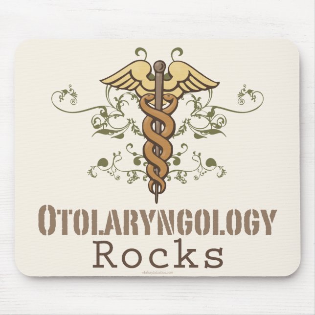 Otolaryngology Rocks Caduceus Mousepad (Front)
