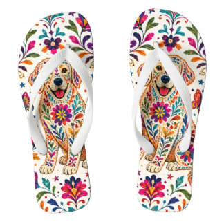 Otomi Art Dog Flip Flops