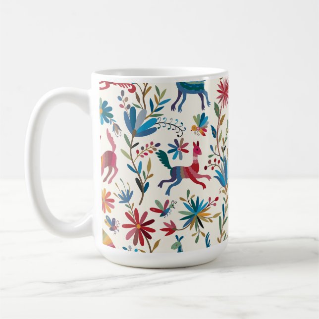 Otomi Inspired Design Coffee Mug (Left)