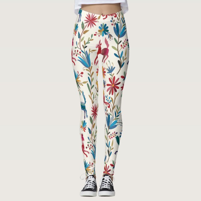 Otomi Inspired Design Leggings (Front)