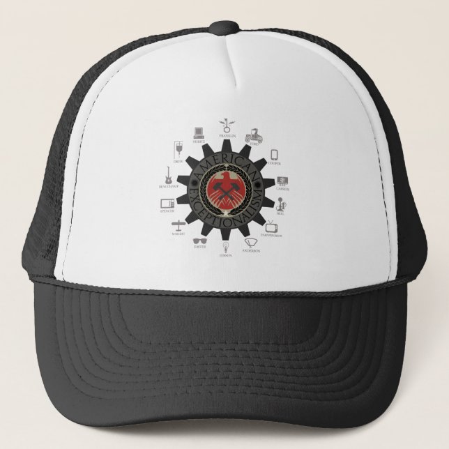 otonemes Exceptionalism gry Trucker Hat (Front)