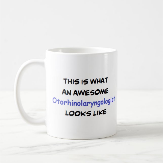 otorhinolaryngologist, awesome coffee mug (Left)