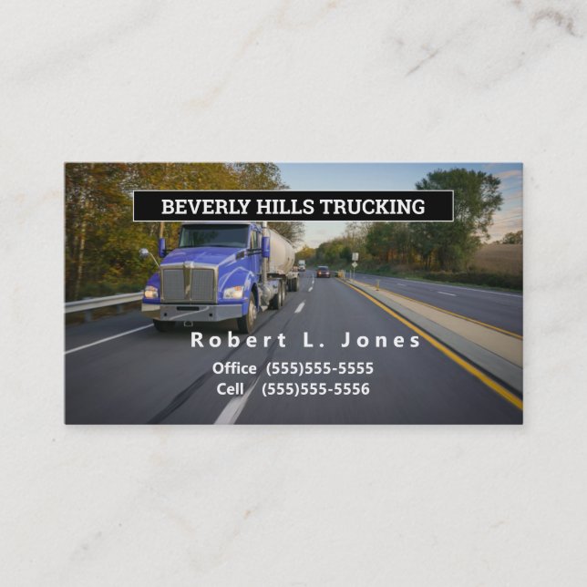 OTR Blue Truckers Business Card (Front)