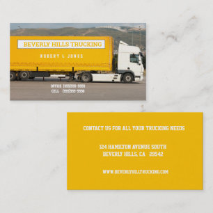OTR Yellow Truckers Business Card