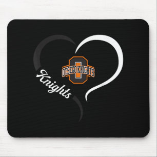 Otsego Knights Logo Half Heart Slogan Hs  Mouse Mat