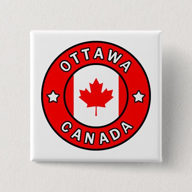 Ottawa Canada 15 Cm Square Badge (Front)