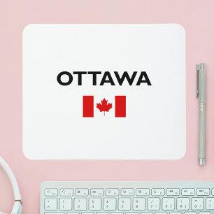 Ottawa Canada Canadian Flag Light-Colour Mouse Mat