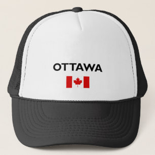 Ottawa Canada Canadian Flag Light-Colour Trucker Hat