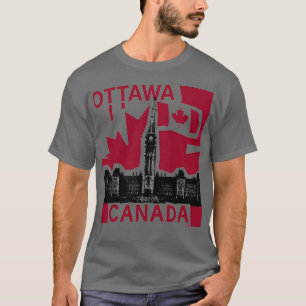 Ottawa. Canada. Canadian flag. Parliament Hill. T-Shirt