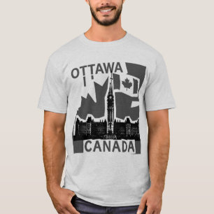Ottawa. Canada. Canadian flag. Parliament Hill. T-Shirt