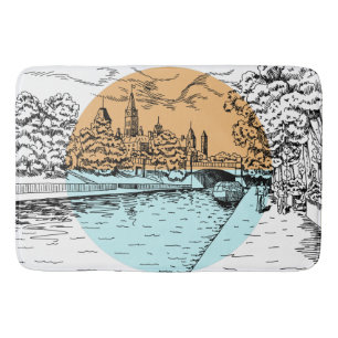 Ottawa Canada Illustration bath mats