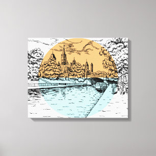 Ottawa Canada Illustration canvas print
