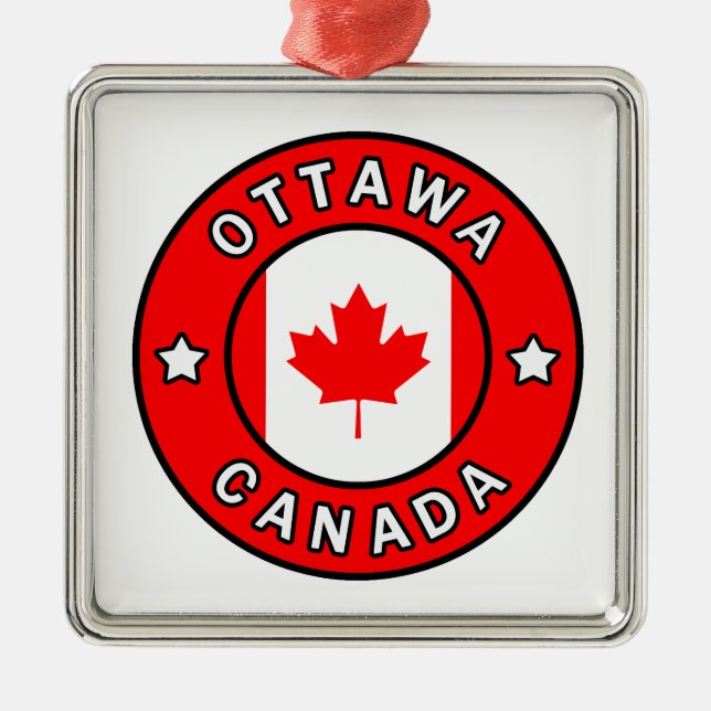 Ottawa Canada Metal Tree Decoration (Front)