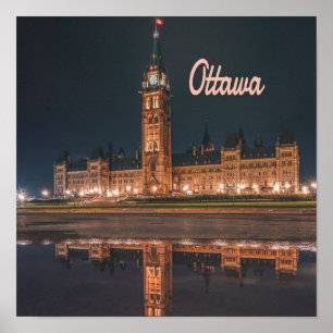 Ottawa Canada Ontario Parliament Hill Poster
