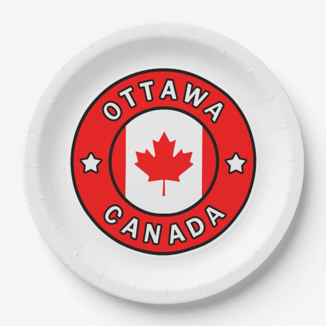 Ottawa Canada Paper Plate (Front)