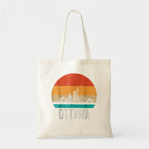 Ottawa Canada Retro Vintage Sunset Skyline Ottawa Tote Bag