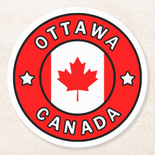 Ottawa Canada Round Paper Coaster