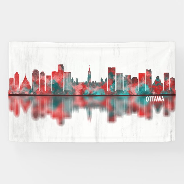 Ottawa Canada Skyline Banner (Horizontal)