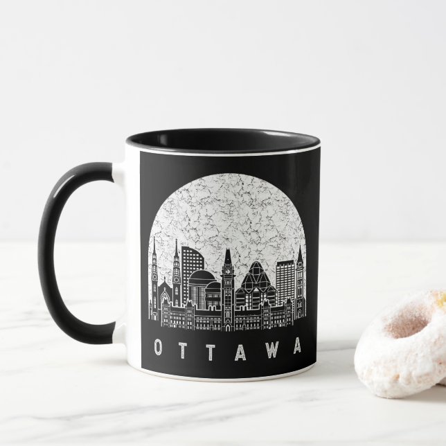 Ottawa Canada Skyline Mug (With Donut)