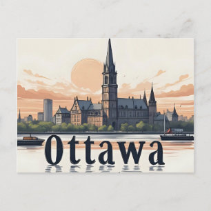 Ottawa Canada Skyline  Postcard