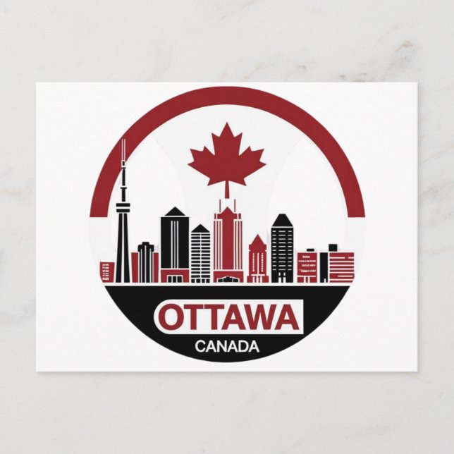 Ottawa Canada Skyline Postcard (Front)