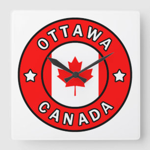 Ottawa Canada Square Wall Clock